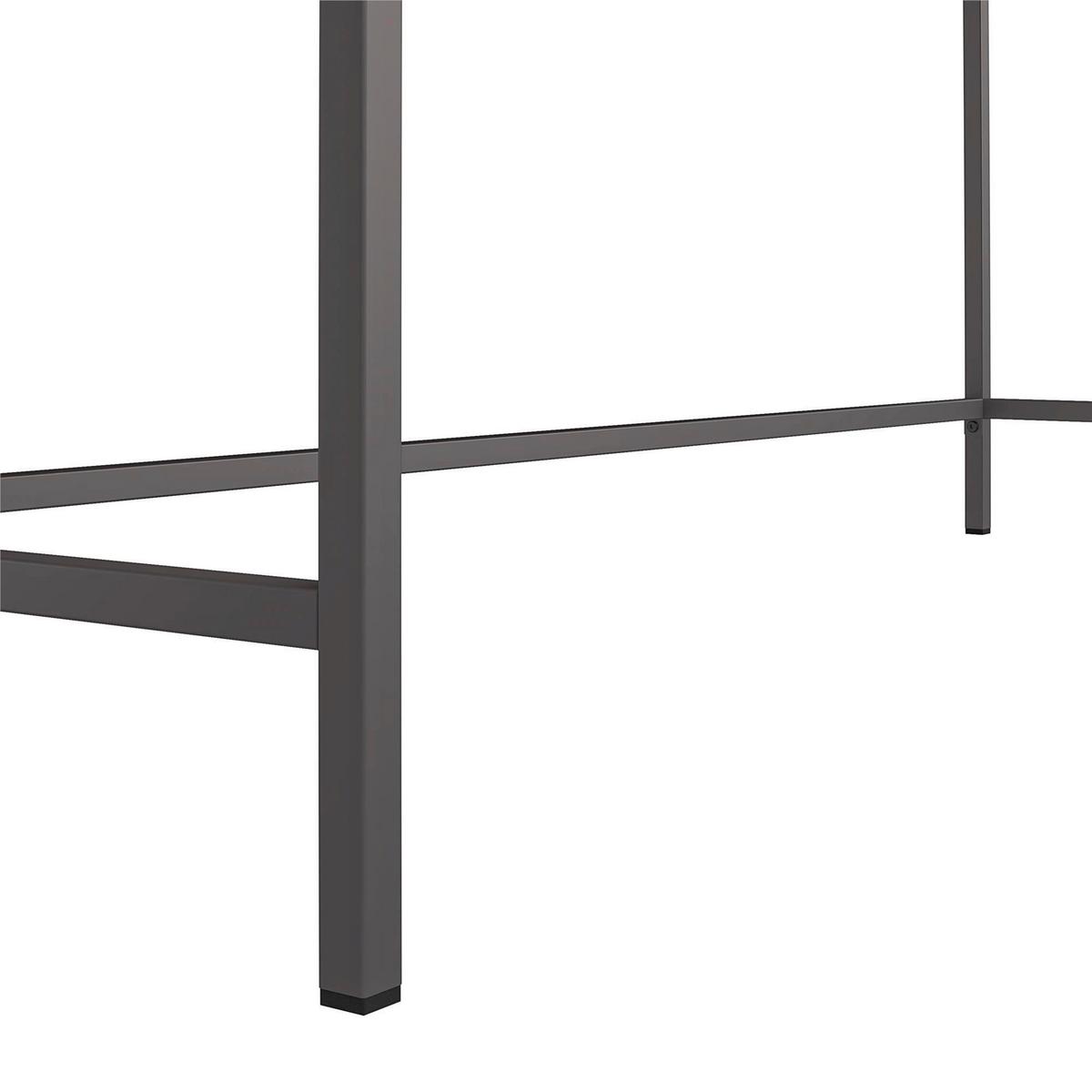 Schreibtisch Bradford Eiche Grau Dekor L: 151cm - Eiche grau/Grau, Design, Holzwerkstoff/Metall (151/75/50cm) - MID.YOU