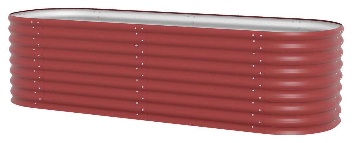 Hochbeet-erweiterung Vita 630 80x63x80 Cm, Oval, Rot - Rot, Basics, Metall (80/63/80cm)