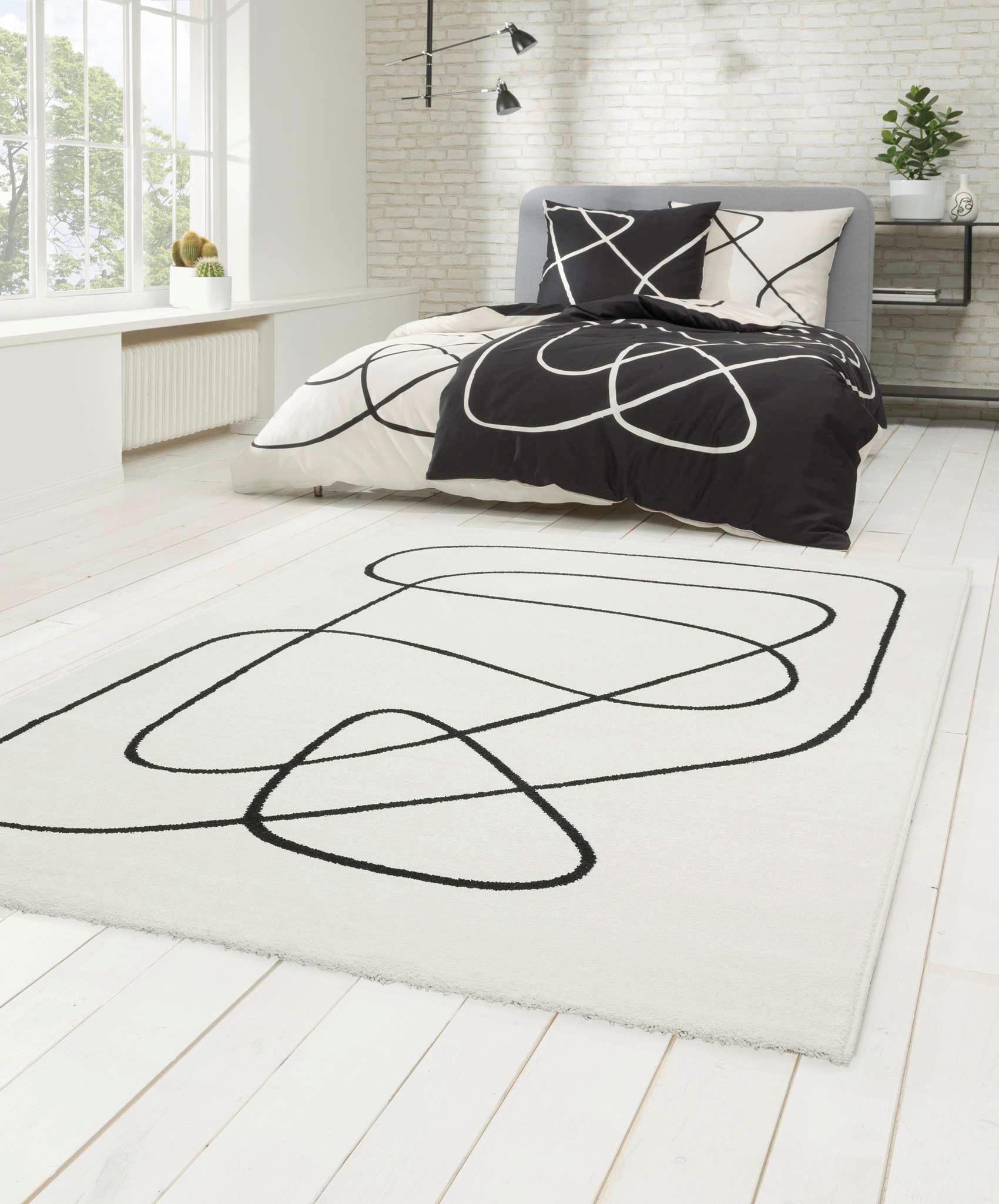 Webteppich Artist - Schwarz/Weiß, Design, Textil (133/200cm) - Esprit