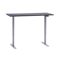 SCHREIBTISCH Metz Anthrazit L: 138cm - Anthrazit/Alufarben, MODERN, Holzwerkstoff/Metall (138/60/72,7-117,2cm) - MID.YOU