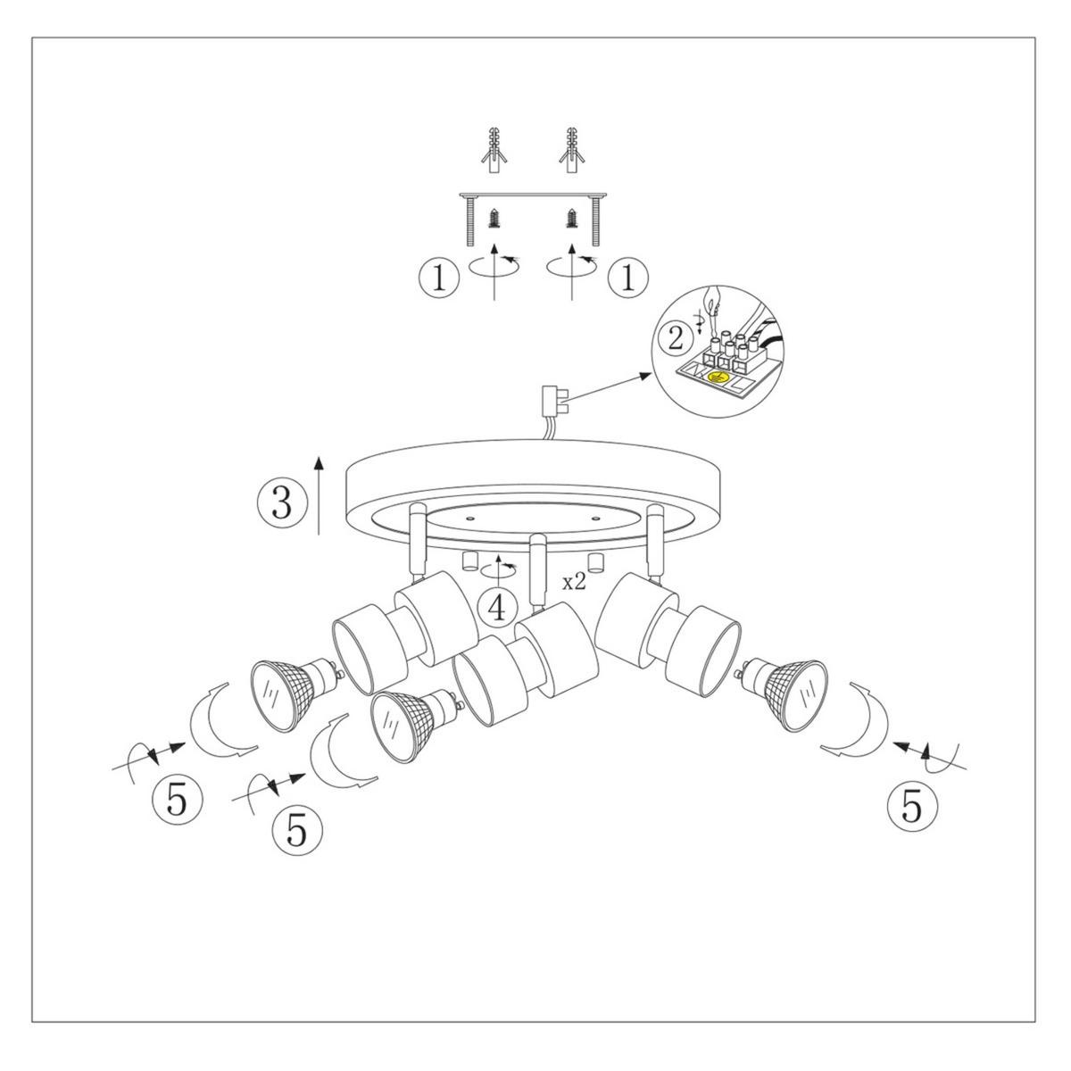 Deckenleuchte Natasja Led - Silberfarben, Trend, Metall (12/12/12cm)