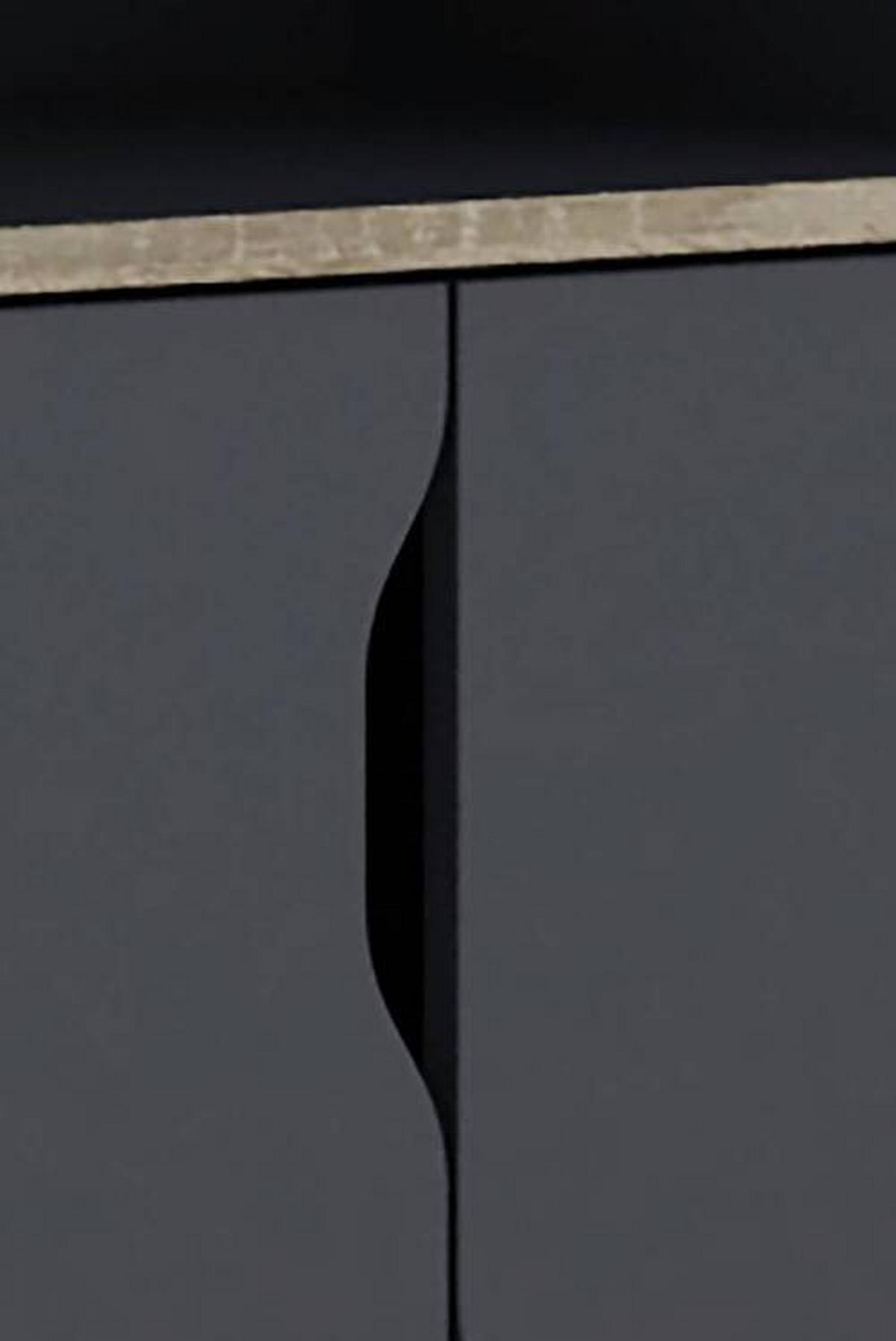 Eckschreibtisch Belfast Anthrazit B: 105 cm - Eichefarben/Anthrazit, LIFESTYLE, Holzwerkstoff (129/105/84cm) - MID.YOU