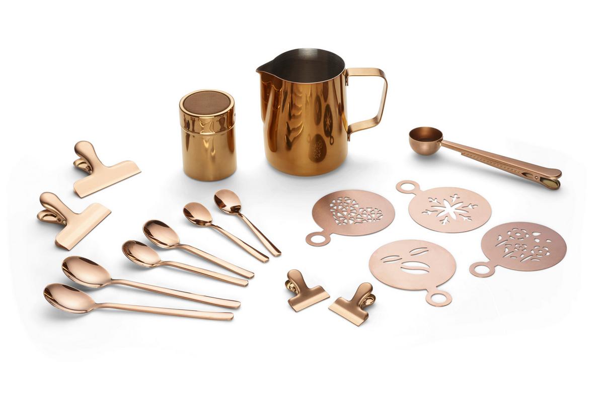 Kaffeeset Cosme - Kupferfarben, Basics, Metall - Echtwerk