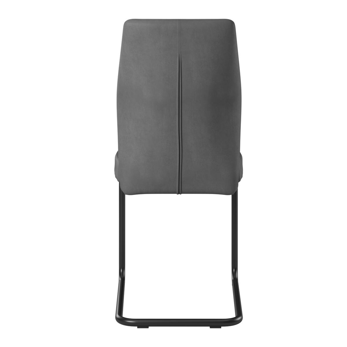 Szék Nina Giga-S - fekete/szürke, Modern, textil/fém (49/91/66cm)
