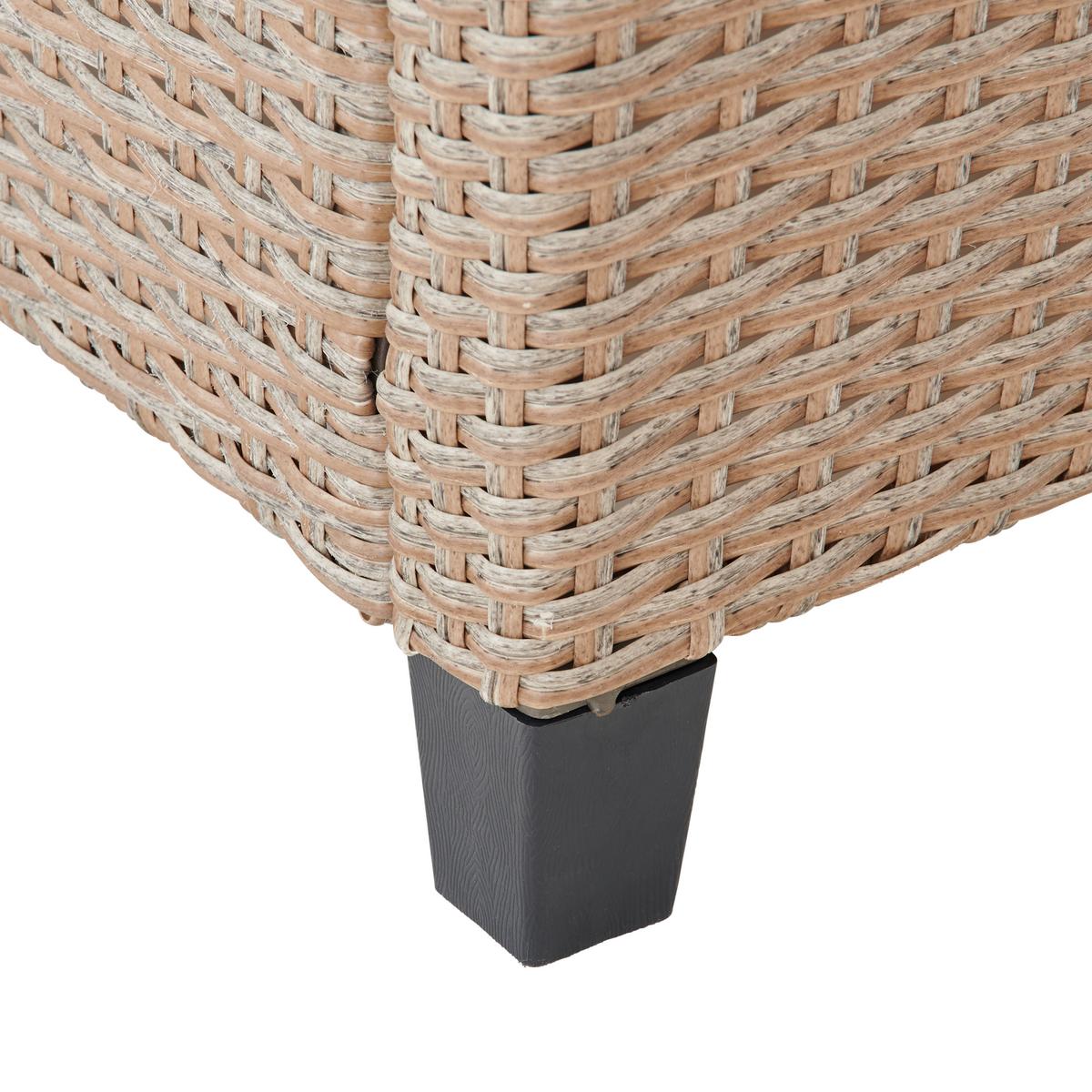 Loungesessel Porto In Rattan-Optik Mit Kissen - Braun/Grau, MODERN, Kunststoff/Textil (65/67/73cm) - Ondega