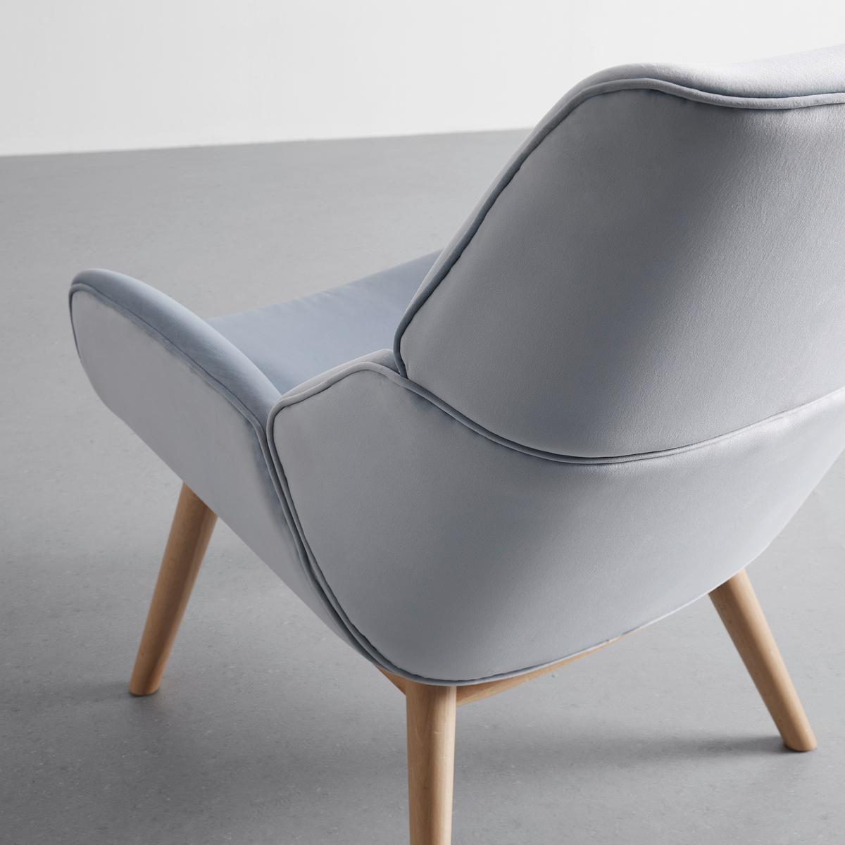 Křeslo FELIA světle šedá - světle šedá/barvy buku, Moderní, dřevo/textil (71/92,5/79cm) - Bessagi Home