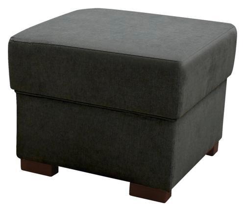 TABURET CHANDLER - antracitová/hnědá, Design, dřevo/textil (51/43/51cm) - Ondega