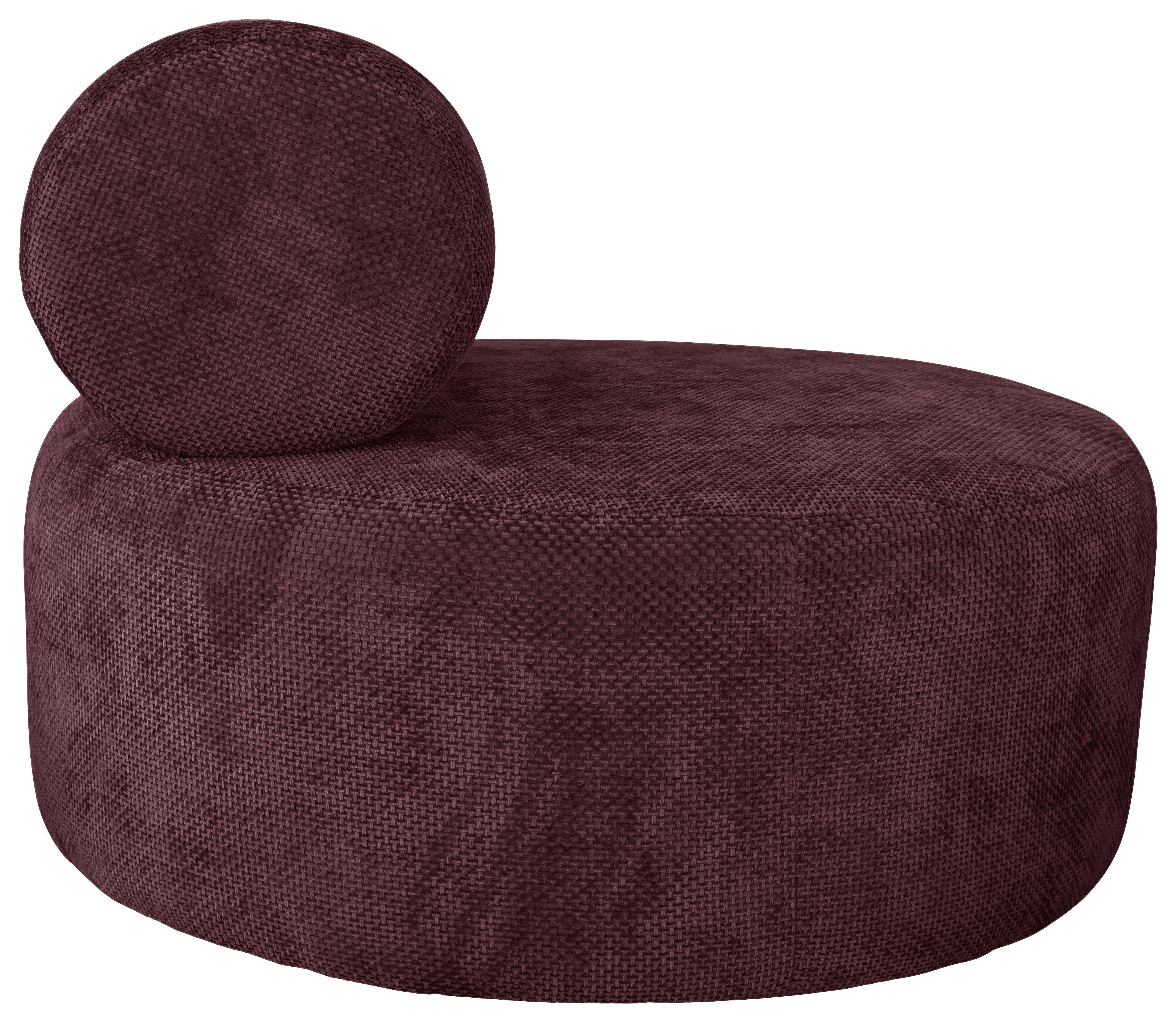 Relaxsessel Moss Bordeaux B: 88 cm - Bordeaux/Schwarz, Basics, Textil (88/70/88cm) - Livetastic