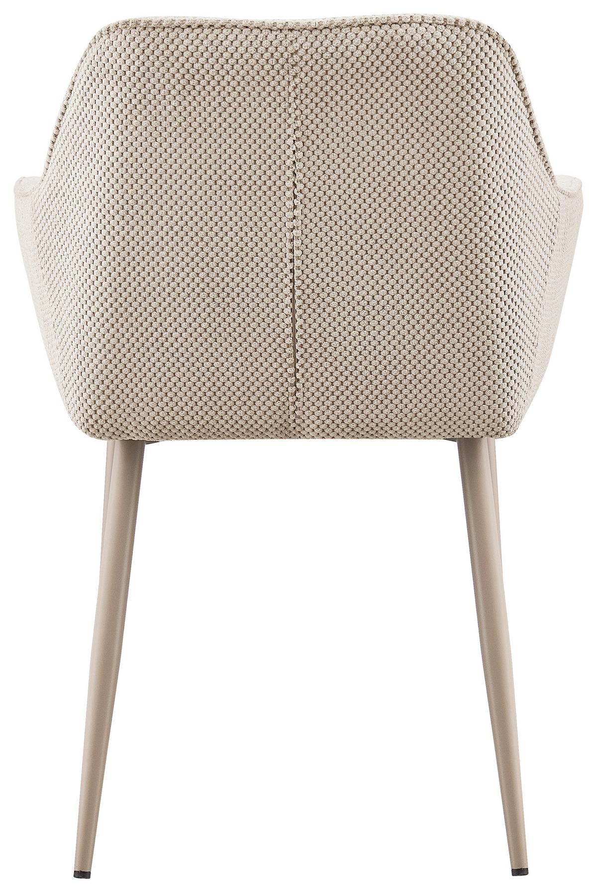 Szék Cora - bézs/krémszínű, Modern, textil/fém (56/81/62cm) - MID.YOU