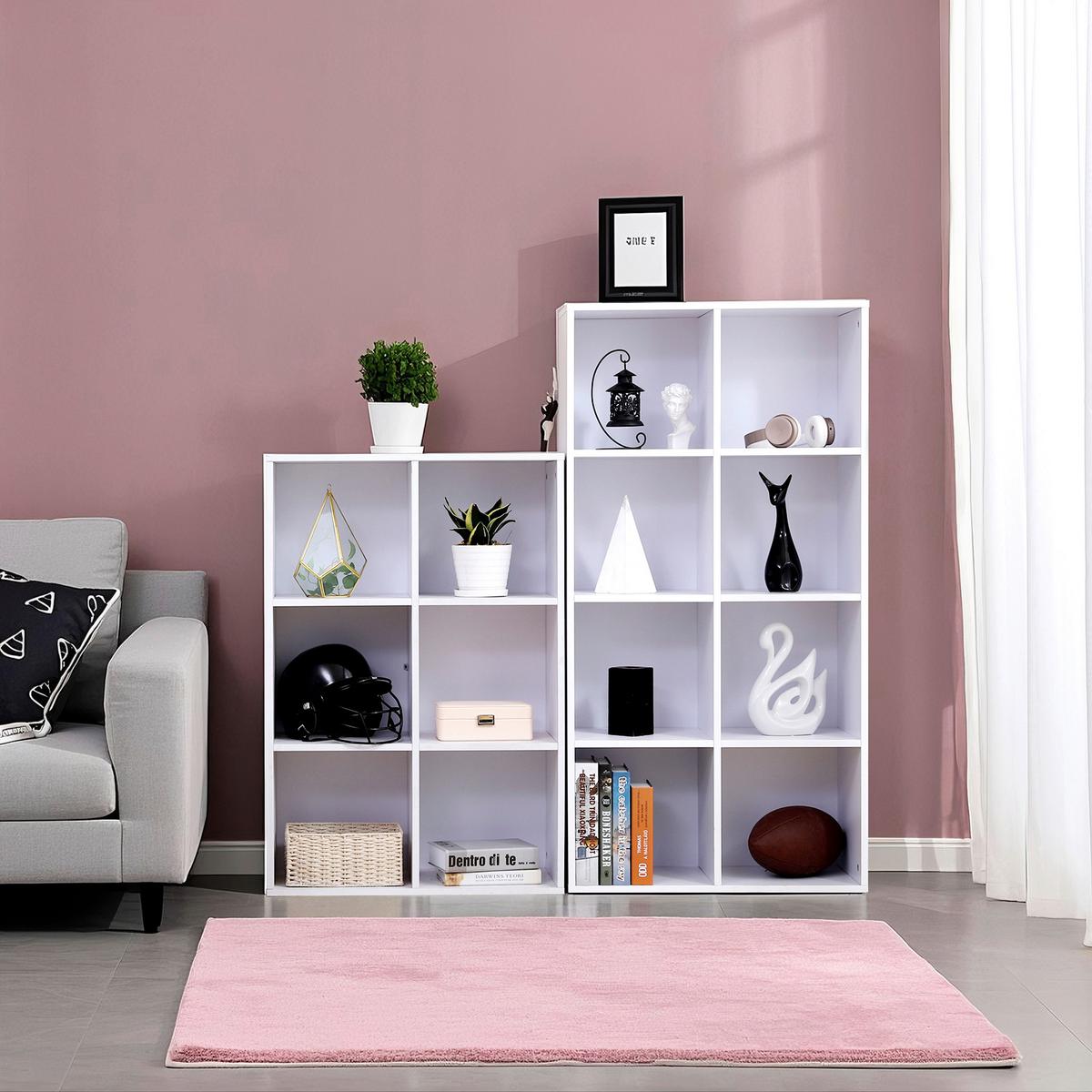 REGÁL MDF: BÍLÝ - bílá, Trend, kompozitní dřevo (65,1/128,9/30cm) - MID.YOU