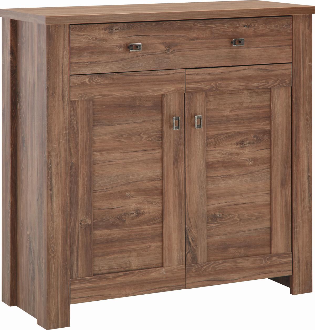 Botník BRÜSSEL - barvy akácie/barvy niklu, Lifestyle, kov/kompozitní dřevo (100/100/40cm) - Mömax