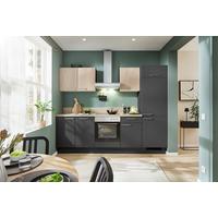 Küchenblock Pn80/pn100 - Eichefarben/Graphitfarben, Trend, Holzwerkstoff (260cm) - Pino