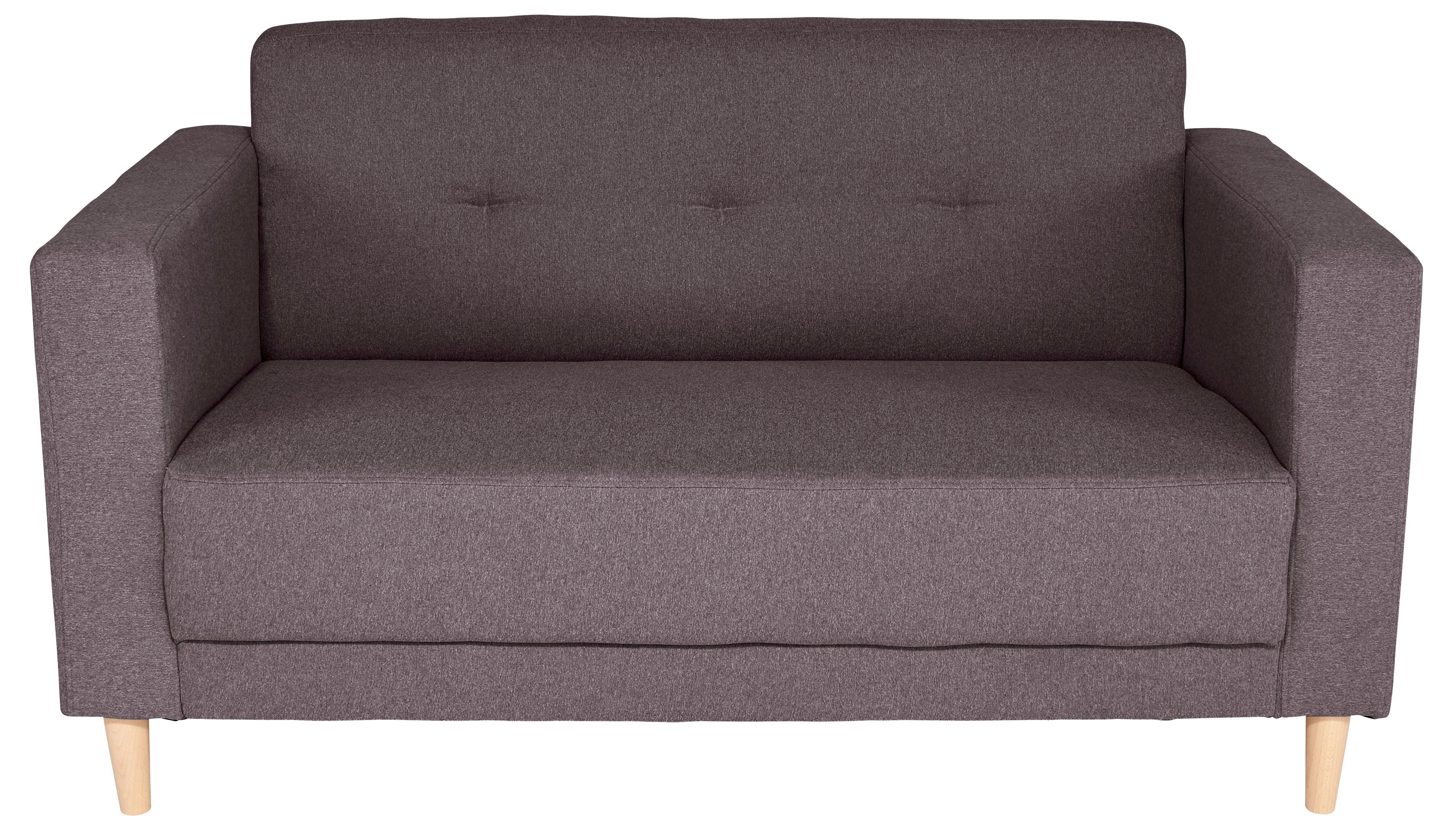 Zweisitzer-Sofa Geneve - Anthrazit/Naturfarben, MODERN, Textil (148/81/75cm)