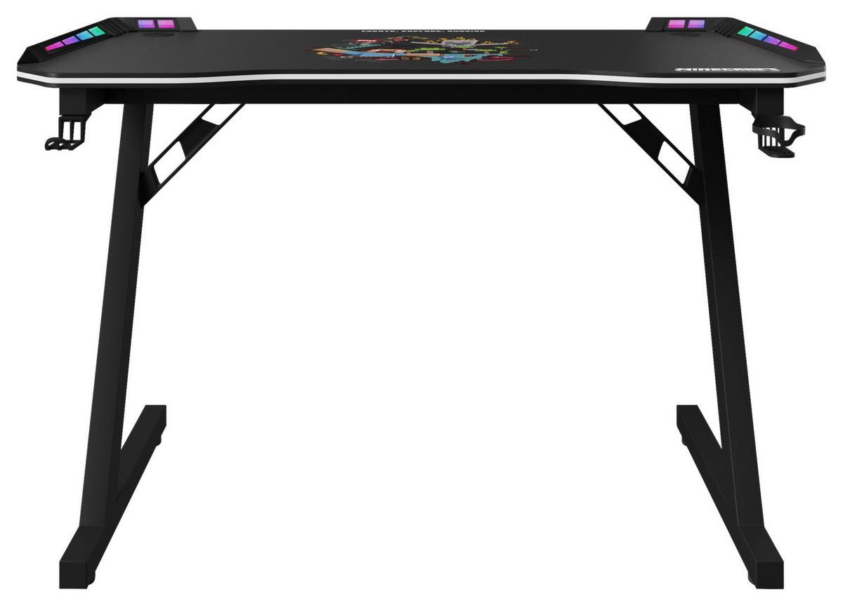 Gamingtisch Minecraft - Multicolor/Schwarz, MODERN, Holzwerkstoff/Metall (120/60/74cm) - Minecraft