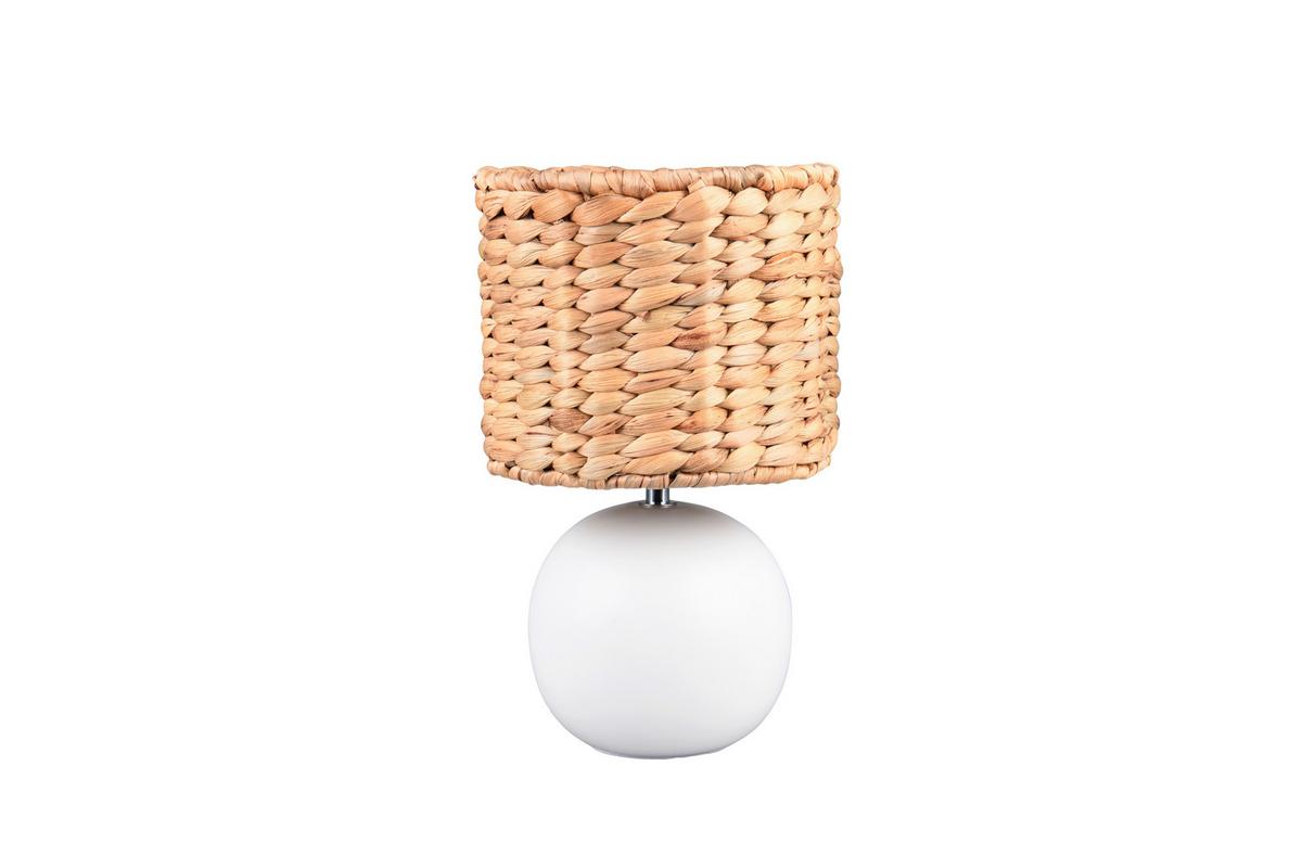 Tischleuchte 518900101 Vina - Braun/Weiß, Basics, Naturmaterialien/Keramik (18/29cm) - Trio Leuchten