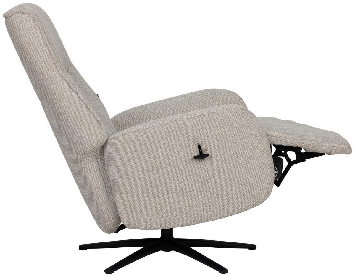 Relaxsessel Snooze Beige B: 77 Cm - Beige/Schwarz, Design, Holz/Textil (77/112/86cm) - Livetastic