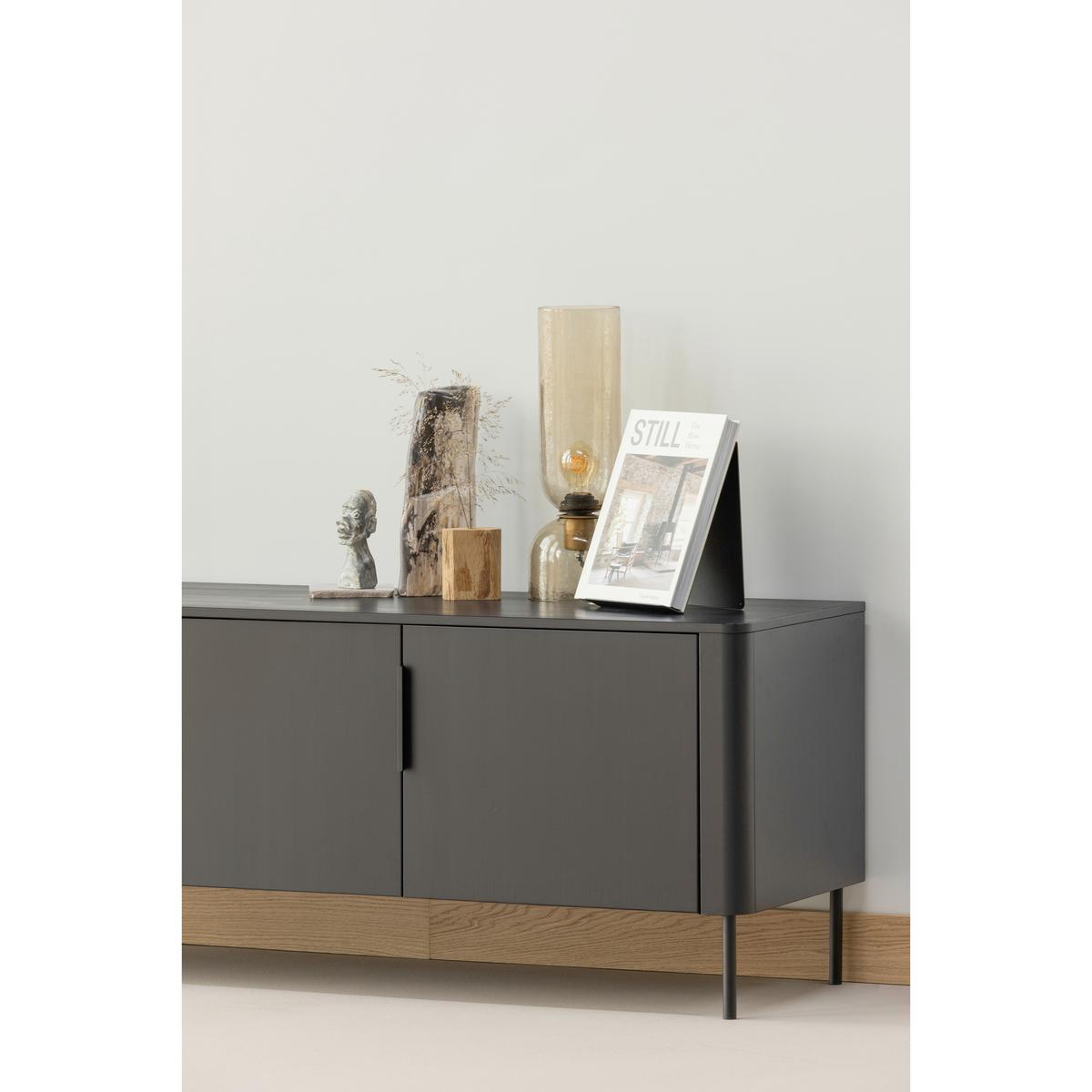 LOWBOARD Gunnar Schwarz B: 154cm - Schwarz, Design, Holz (154/56/44cm) - Livetastic