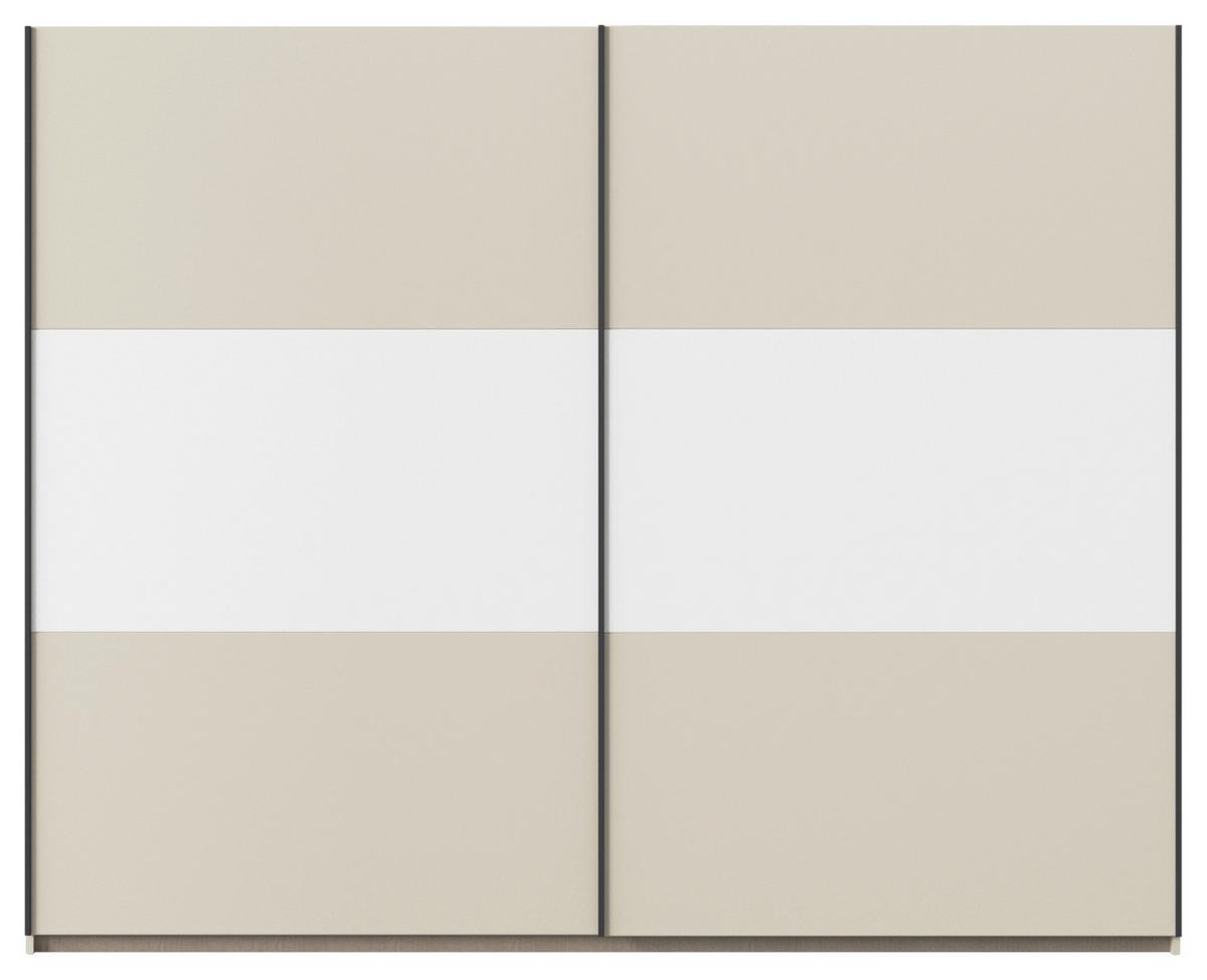 Schwebetürenschrank Neo Weiß Champagner B: 261 Cm - Champagner/Weiß, MODERN, Holzwerkstoff (261/210/59cm) - Rauch Möbel