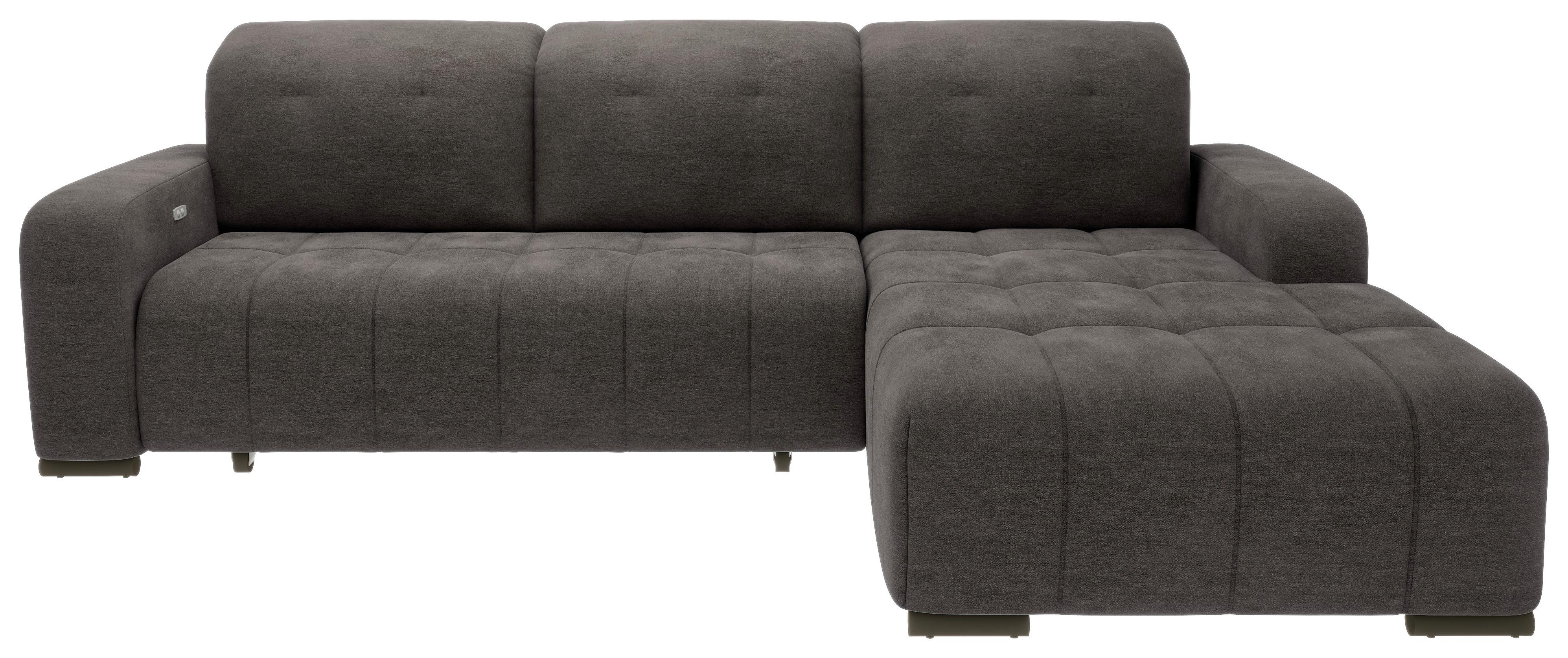 ECKSOFA VICARI - Anthrazit/Schwarz, MODERN, Textil (185/292cm) - Livetastic