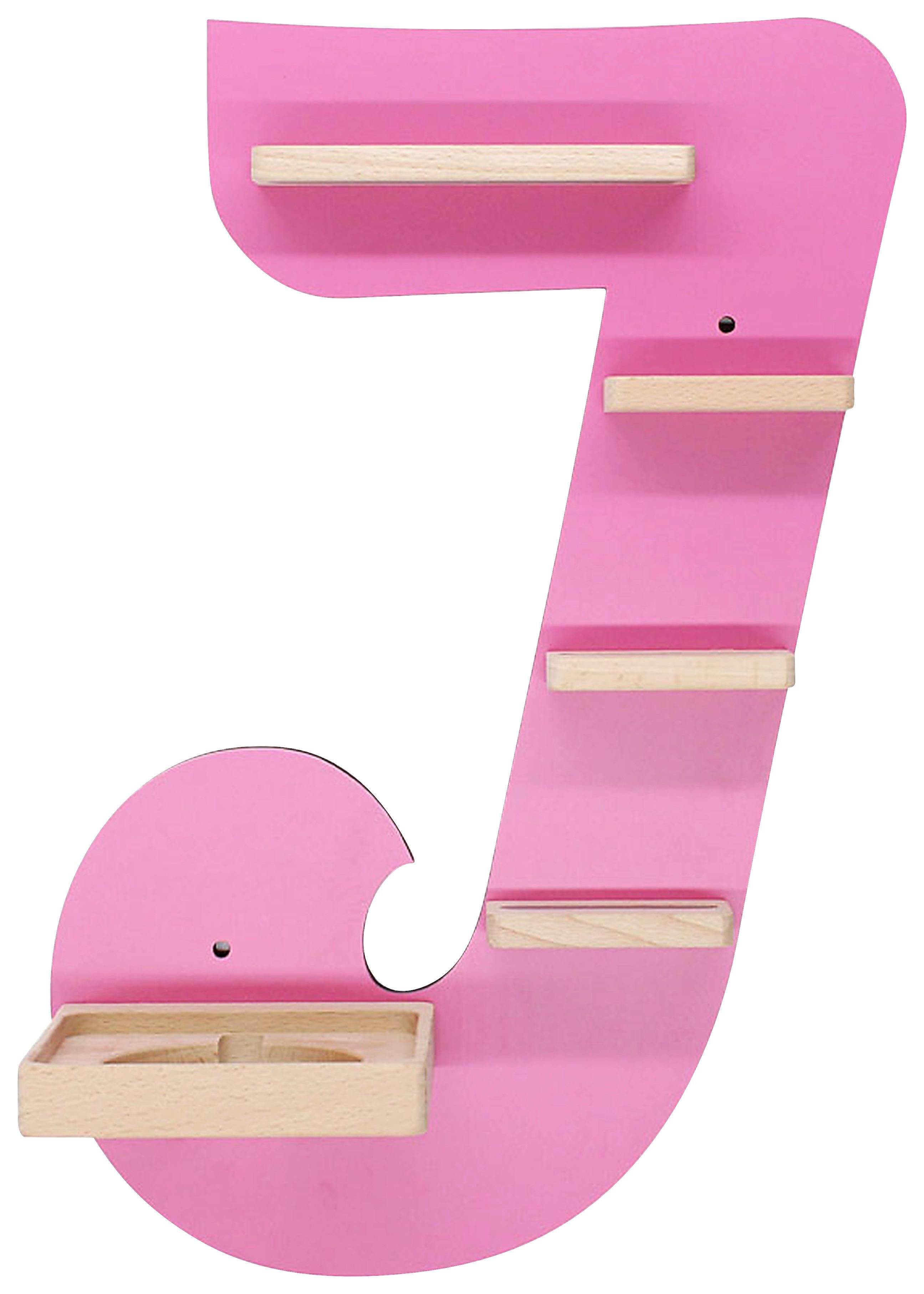 Kinderregal Boarti Pink B: 32 cm - Pink, MODERN, Holzwerkstoff (32/47/19cm) - MID.YOU
