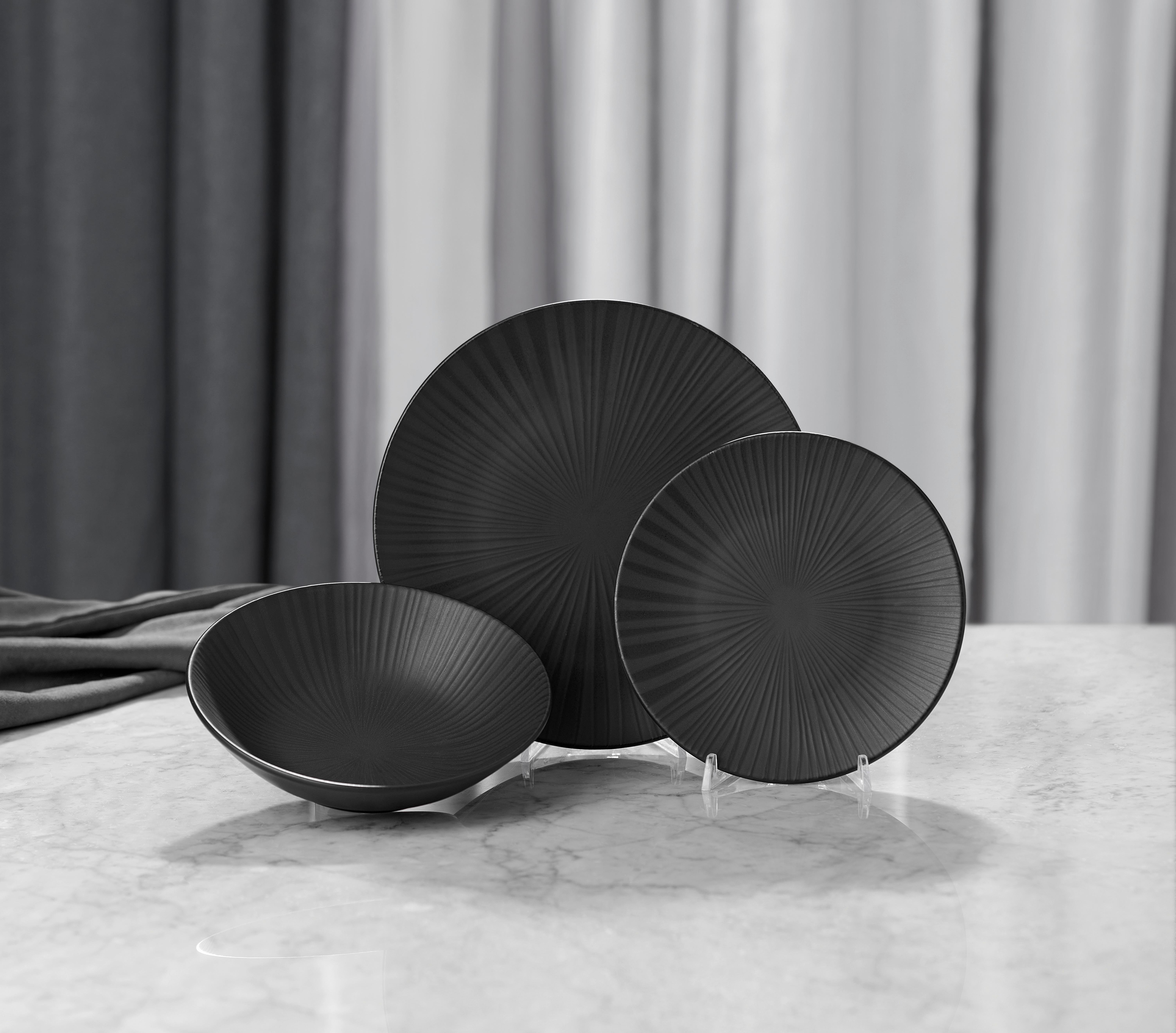 Jídelní Souprava Black, 12dílná - černá, Moderní, keramika - Premium Living
