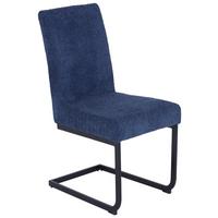 Schwingstuhl Tampa Dunkelblau Gepolstert - Schwarz/Dunkelblau, MODERN, Textil/Metall (46/95/64cm) - MID.YOU