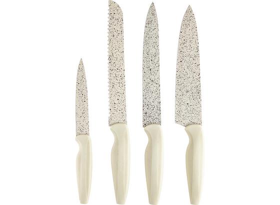 Sada Nožov Marmor - krémová, Romantický / Vidiecky, kov (20/30cm) - Premium Living Sada Nožov Marmor - krémová, Romantický / Vidiecky, kov (20/30cm) - Premium Living