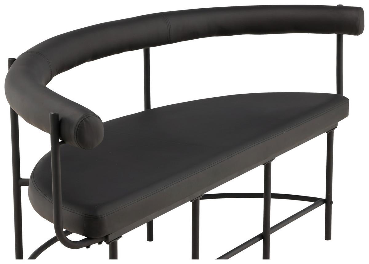Sitzbank Stallhagen - Schwarz, Design, Textil/Metall (165/75/51cm) - Livetastic