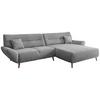 Ecksofa Drago Grün S: 290/166 cm - Wildeiche/Silberfarben, MODERN, Holz/Textil (290/166cm) - MID.YOU