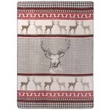 Wohndecke Jaquard - Rot/Weiß, MODERN, Textil (150/200cm)