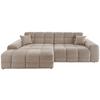 Ecksofa Bosco, Beige S: 152x301 cm - Beige/Schwarz, MODERN, Textil (152/301cm) - Livetastic