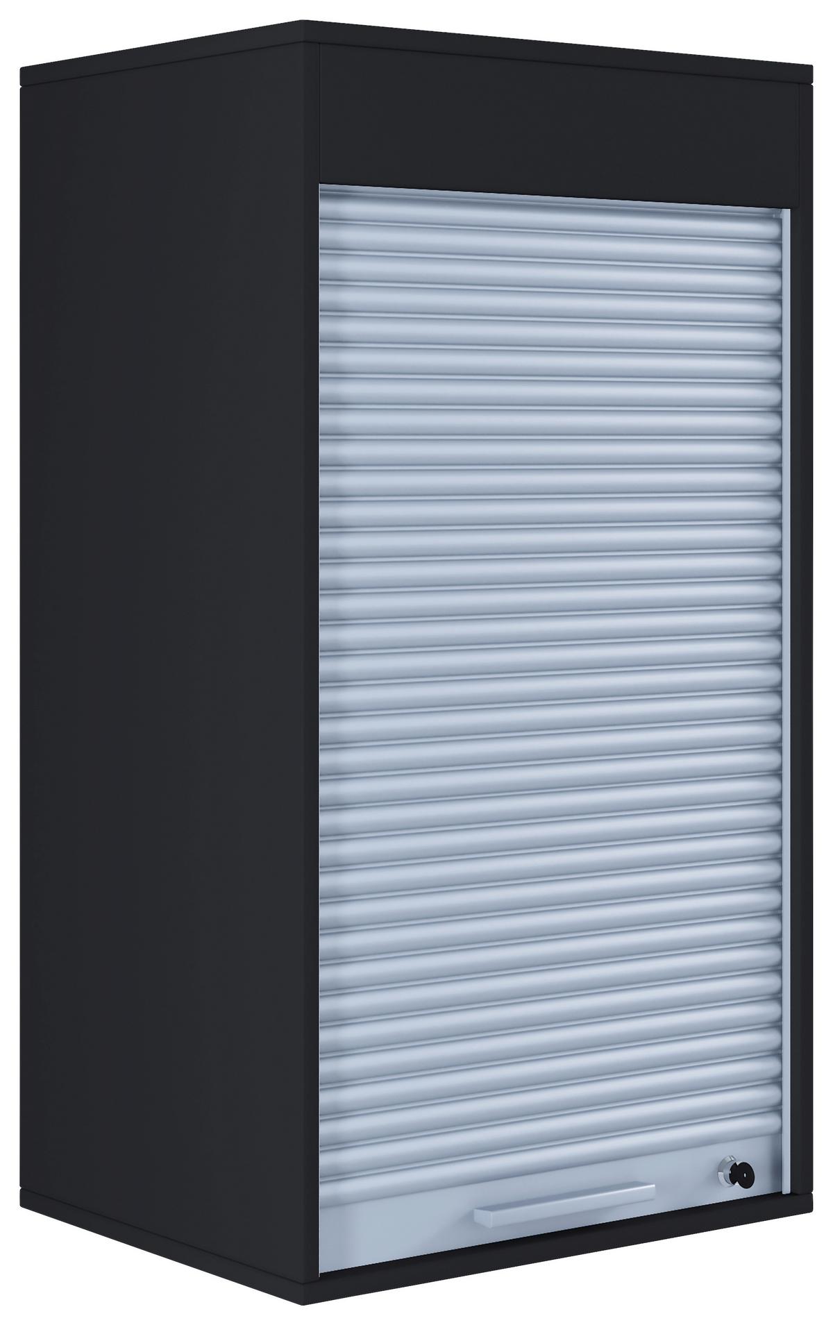 Aktenschrank Aktos L versperrbar Schwarz B: 50 cm - Schwarz/Grau, MODERN, Holzwerkstoff/Kunststoff (50/93/40cm) - MID.YOU