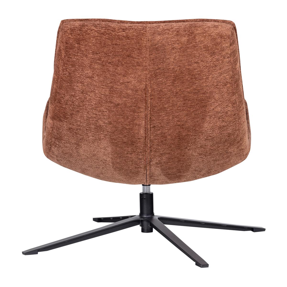 SESSEL Maudi Braun B: 74cm - Schwarz/Braun, MODERN, Textil/Metall (74/84/86cm) - Livetastic