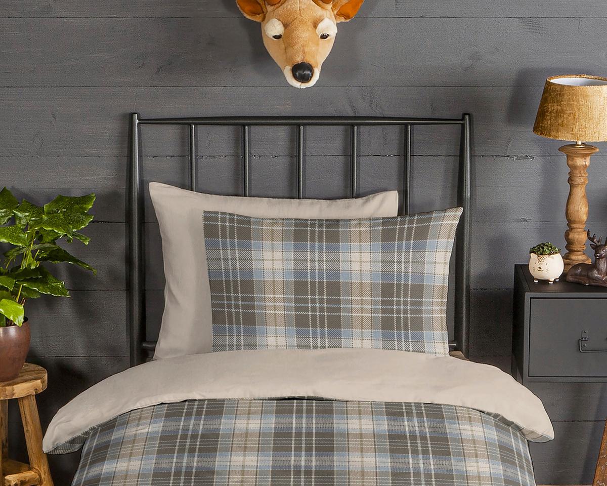 BETTWÄSCHE CAMBRIDGE - Blau/Perlmutt, Basics, Textil (140/200cm)