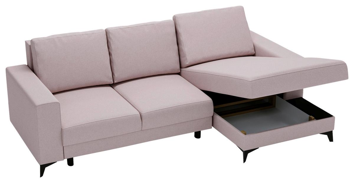 Harvey Rosa S: 244x156 cm - Schwarz/Rosa, Design, Textil (244/156cm) - Livetastic