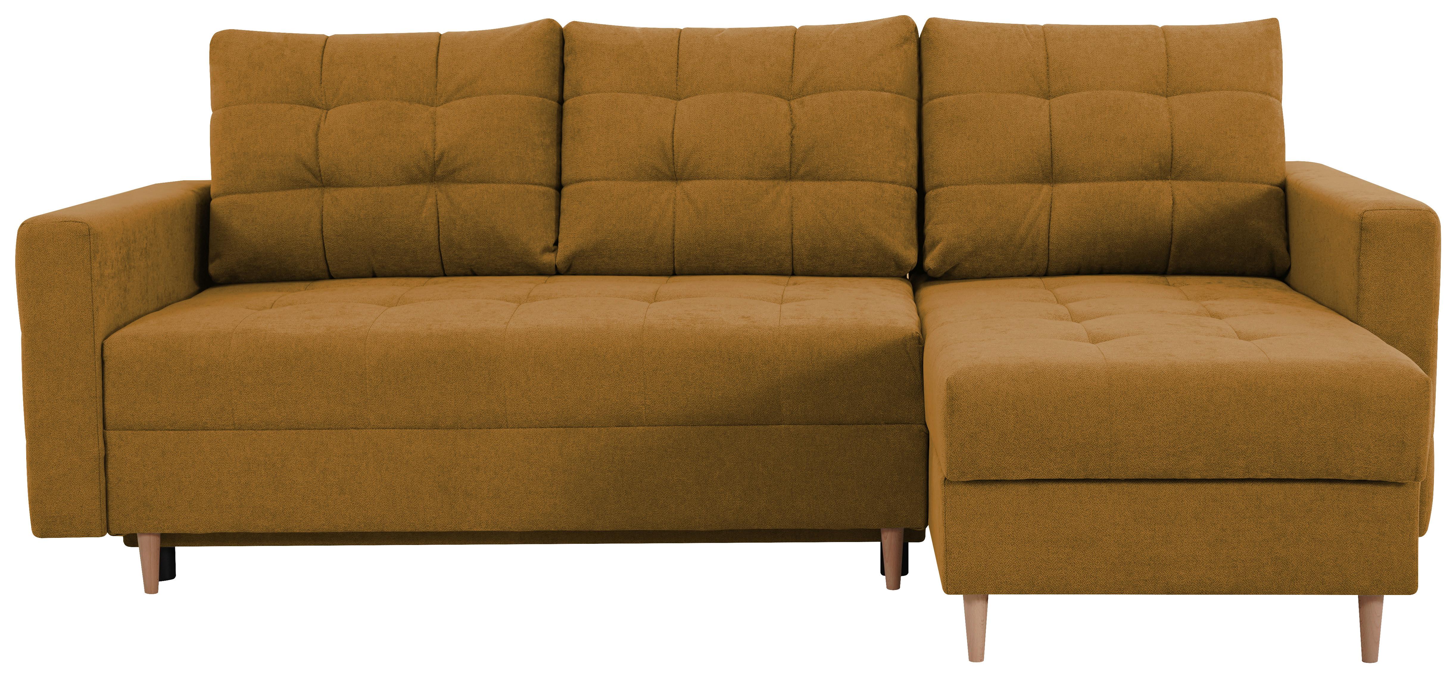 Ecksofa Asti Gelb S: 232x141 cm - Gelb, Design, Textil (232/141cm) - MID.YOU