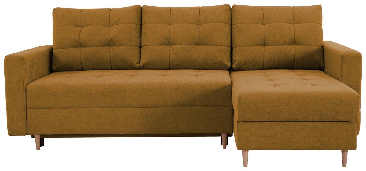 Ecksofa Asti Gelb S: 232x141 cm - Gelb, Design, Textil (232/141cm) - MID.YOU