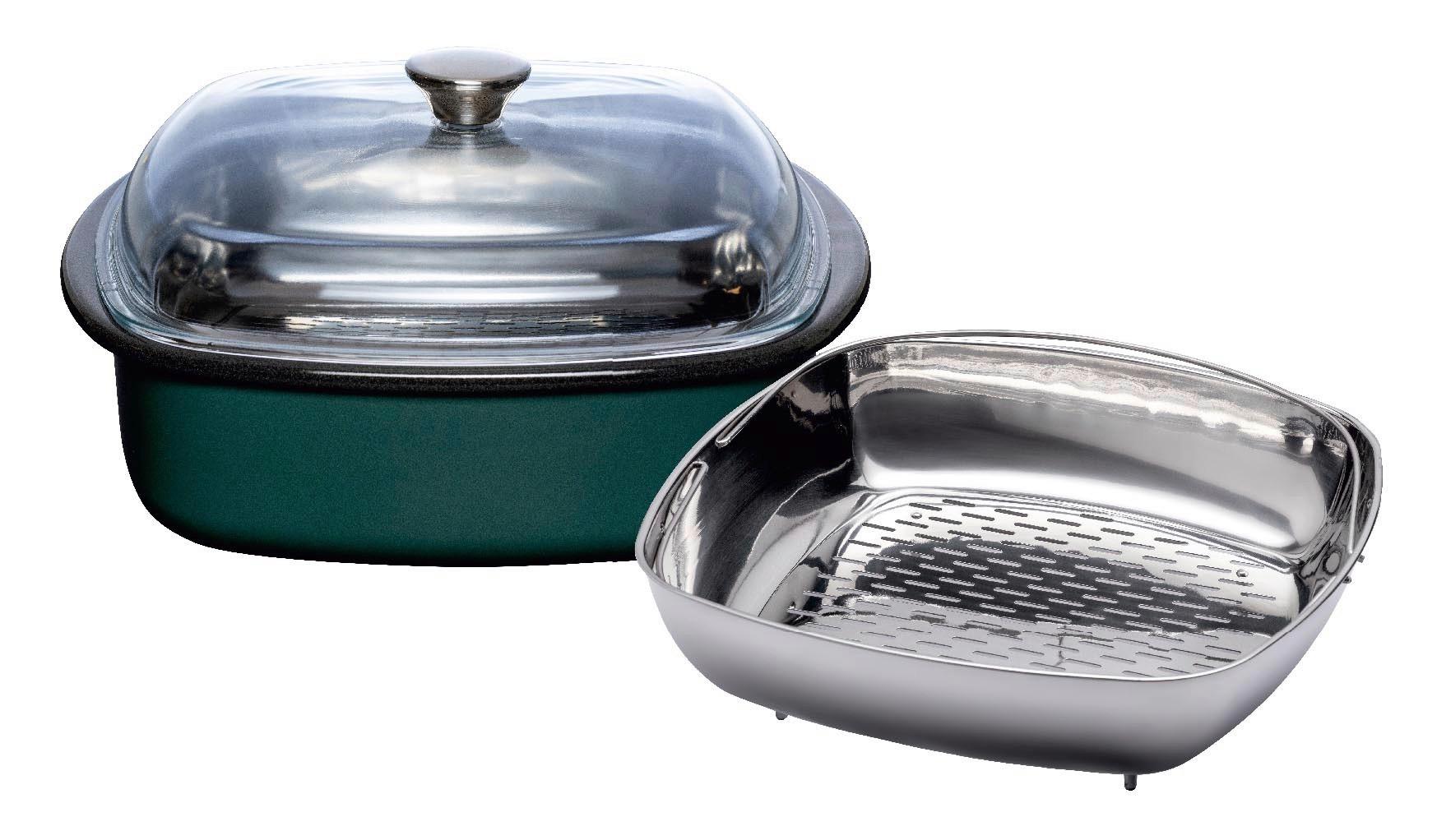 SCHMORPFANNE 0114-007 TEAL - Dunkelgrün, Basics, Metall (35,8/30,9/12,4cm) - Riess