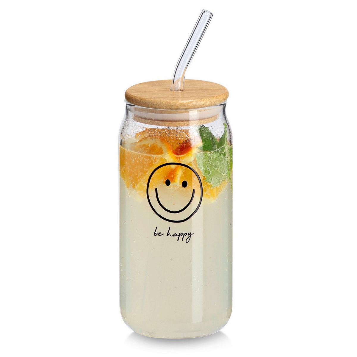 TRINKGLAS Glas, BxHxT: ca. 8x8x16 cm - Transparent, Trend, Glas (7,5/7,5/15,5cm)