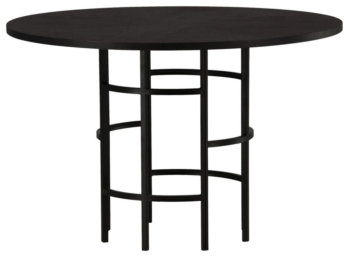 Esstisch Copenhagen - Schwarz, Design, Holzwerkstoff/Metall (115/115/74cm) - Livetastic