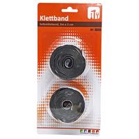 Klettband Fried Schwarz 2m Selbstklebend 2er-Pack - Schwarz, Basics, Kunststoff (12/1,5/24cm)