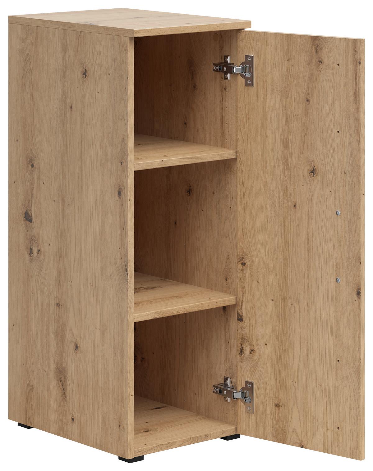 Skriňa MULTISTAURAUM š: 30 cm - čierna/dub artisan, Modern, kompozitné drevo/plast (30/83/40cm)
