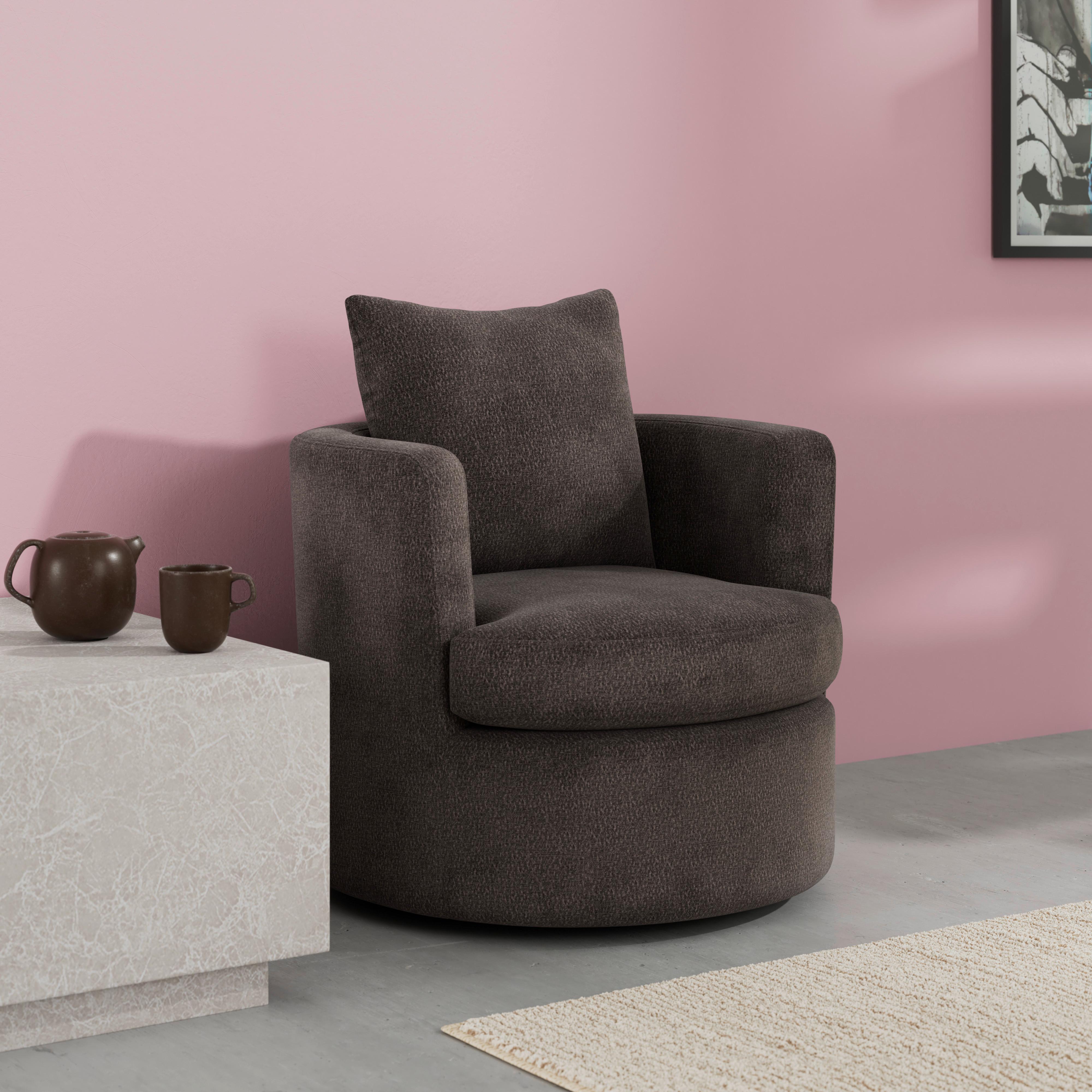 Relaxační křeslo MARIETA, hnědá žinylka, max.140 kg - černá/hnědá, Moderní, kov/dřevo (76/84/78cm) - Bessagi Home