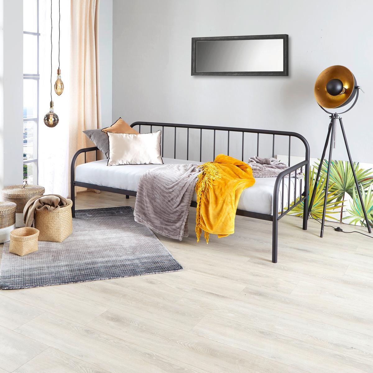 Kovová postel INDUSTRIAL - černá, Moderní, kov (90/200cm)