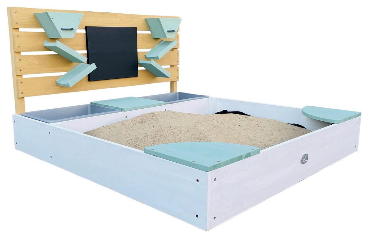Sandkasten A031.043.00 - Braun/Weiß, KONVENTIONELL, Holz/Kunststoff (100/105/59cm) - Ambia Garden