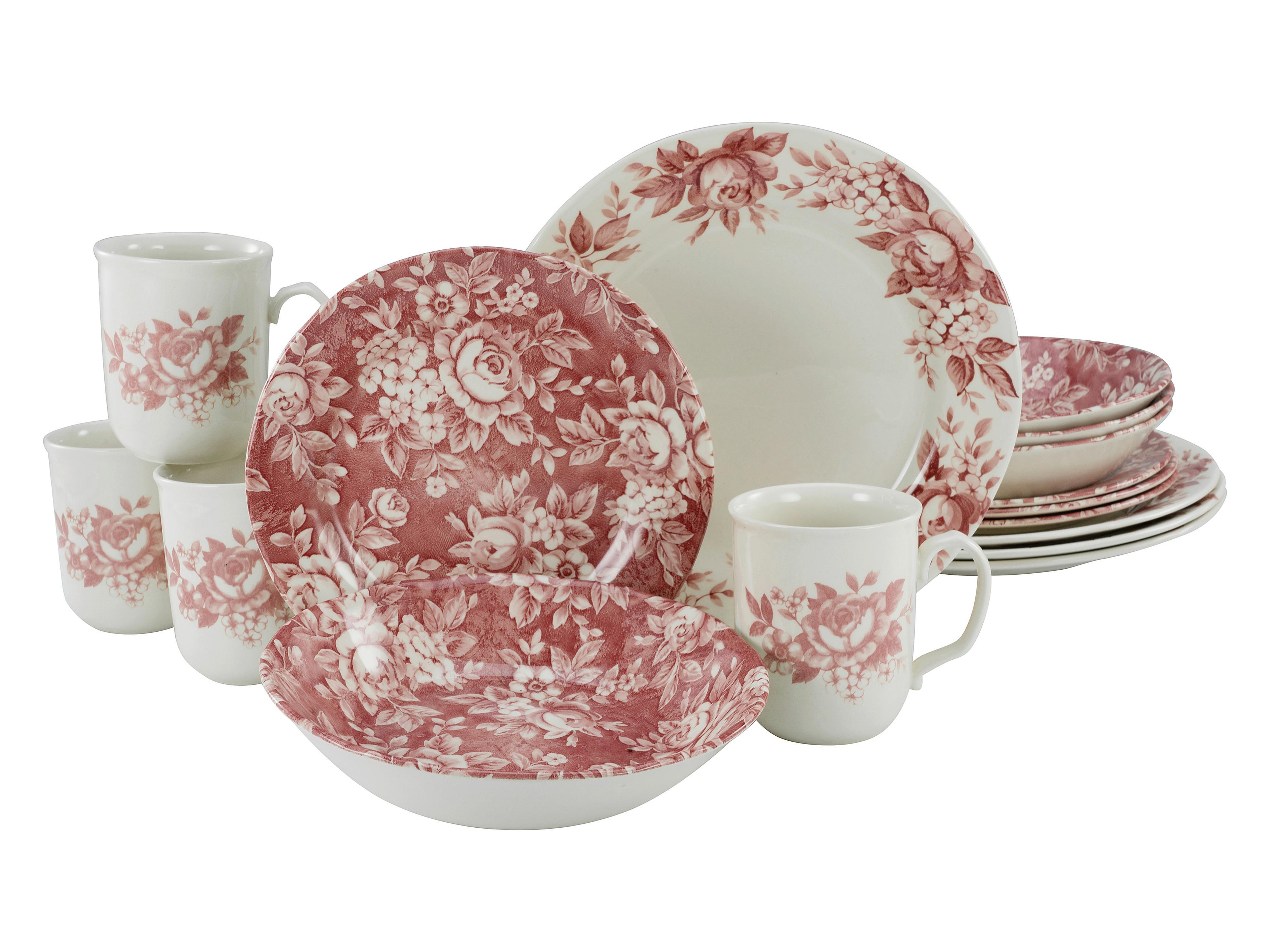 Kombiservice Keramik 4 Personen Geschirr Set - Multicolor, Keramik - Creatable
