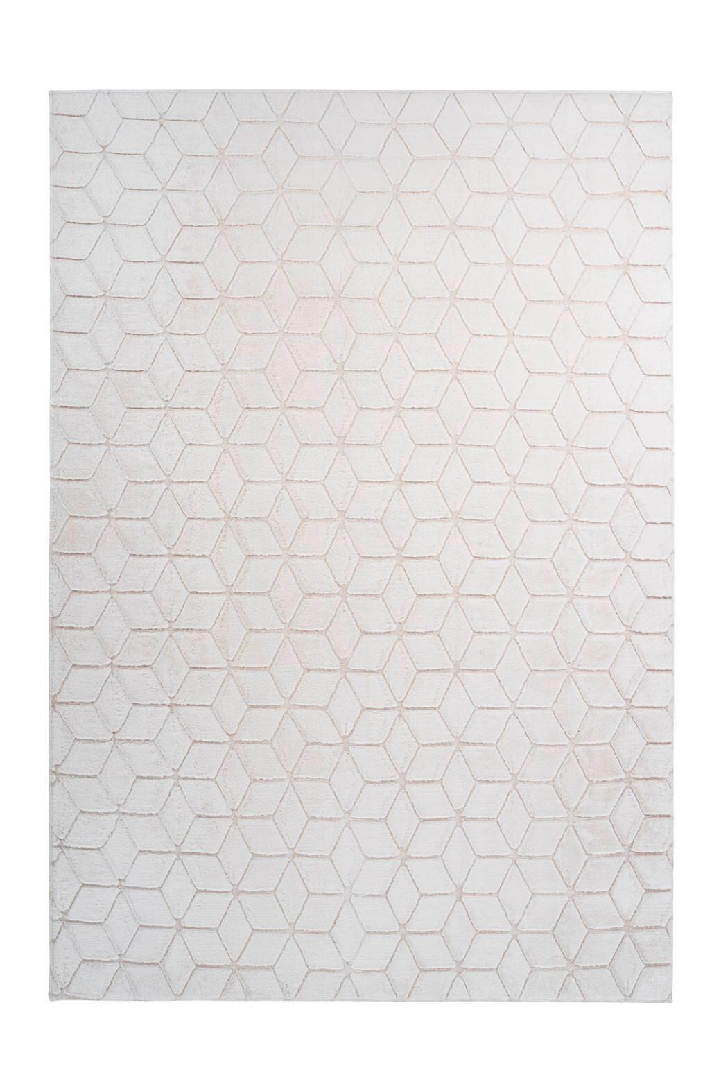 Teppich Creme, Weiß Vivica 125, BxL: 120x160 cm - Creme/Weiß, KONVENTIONELL, Textil (120/160cm)