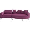 Bigsofa Natalia Magenta S: 283x150 Cm - Magenta/Schwarz, Design, Textil (283/150cm) - Livetastic