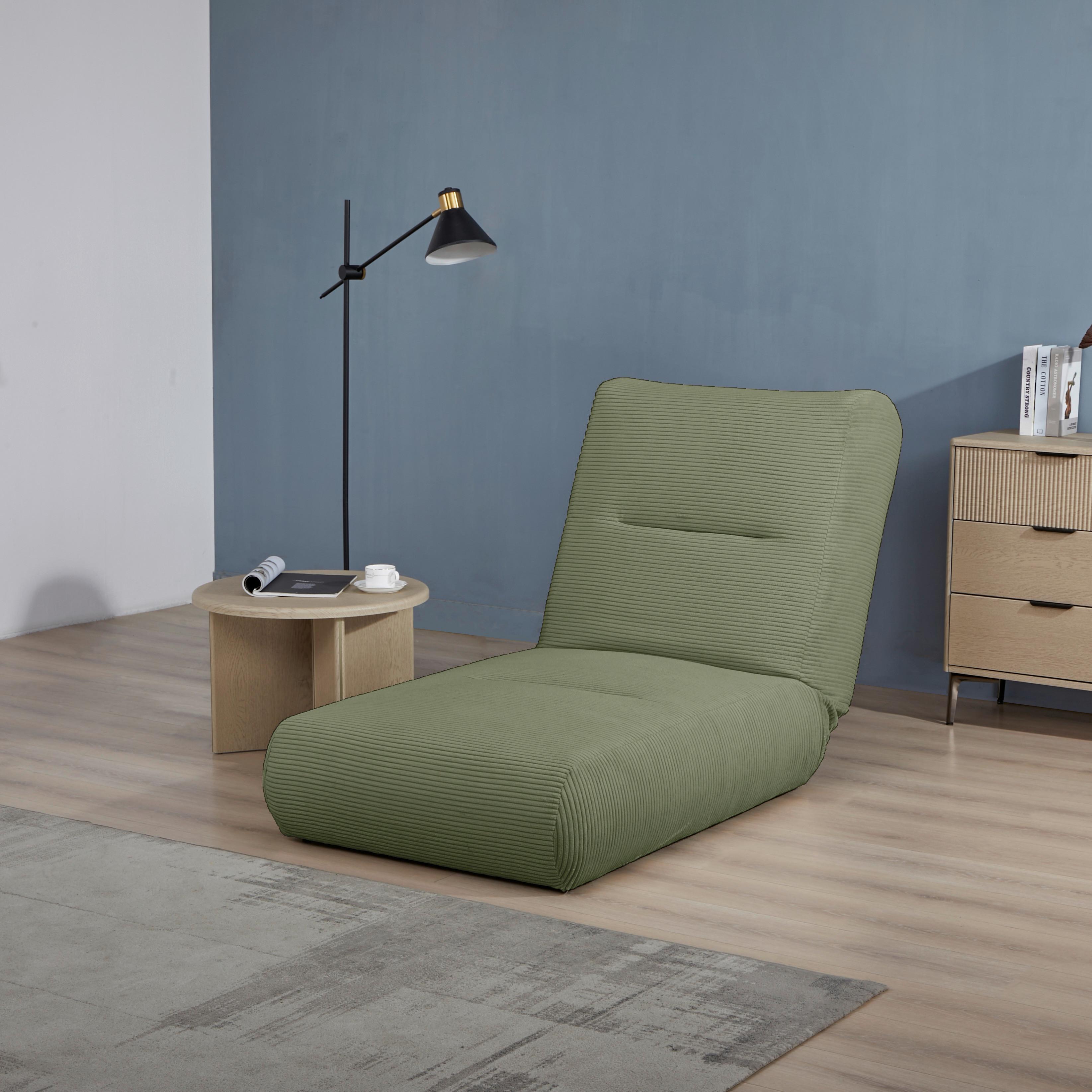 Schlafsessel Luna Olivgrün B: 80 cm - Olivgrün, Design, Textil (81/88/160cm) - Livetastic
