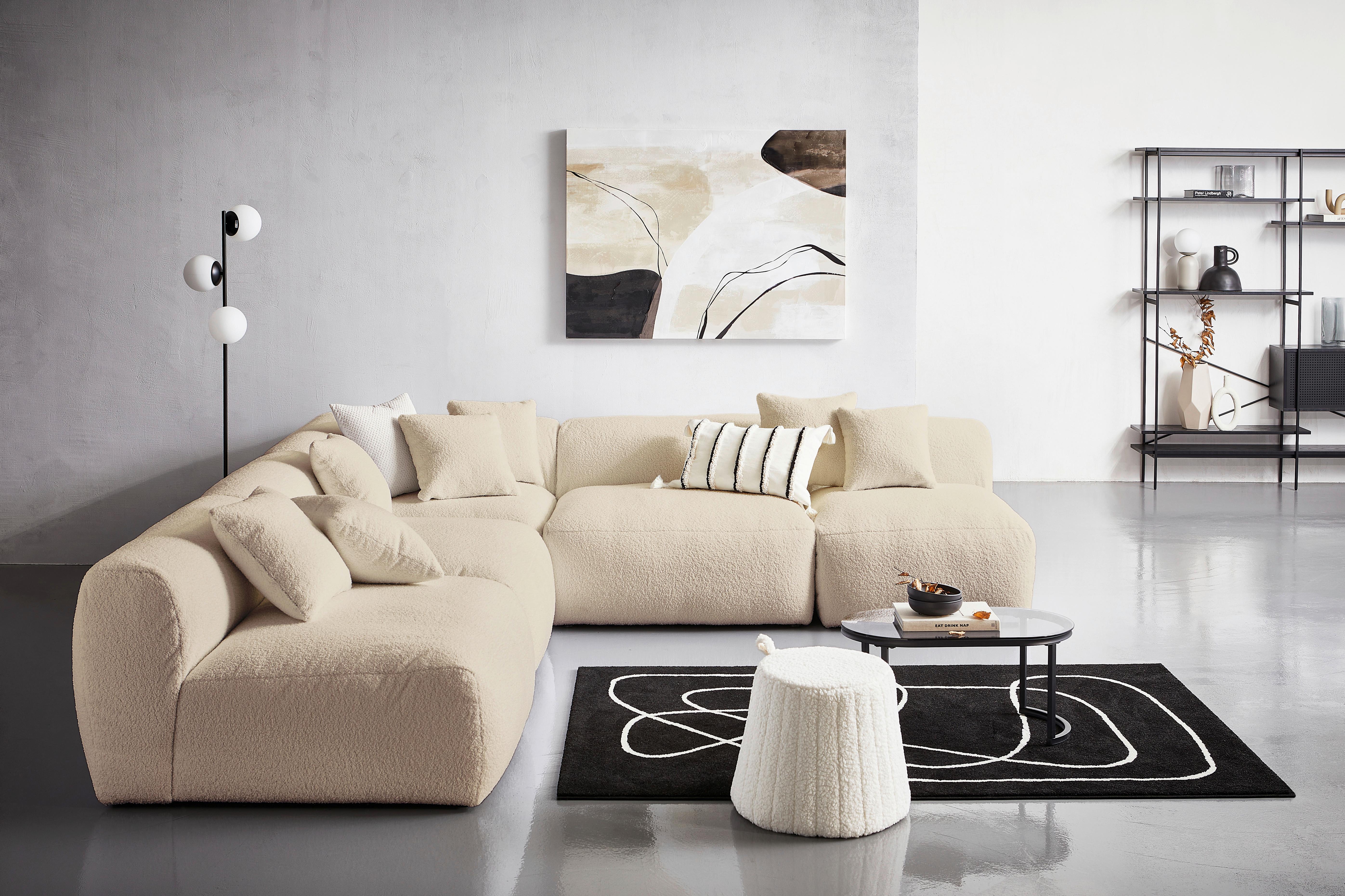 Modul Sofa Bloom 2er Sofa B: 120 Cm Beige - Beige, Trend, Textil (120/70/122cm) - Livetastic